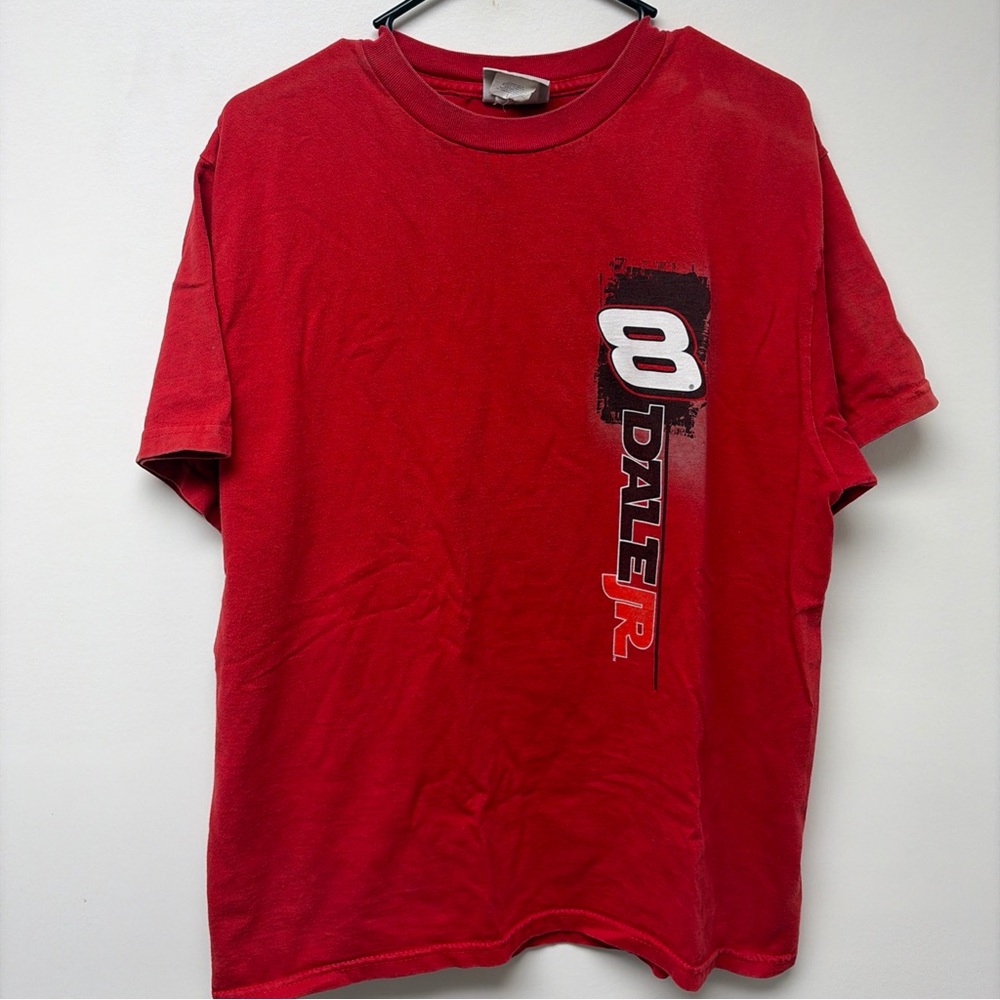 Dale Earnhardt Jr  T-shirt Red  Winners Circle Double Sided NASCAR Adult L